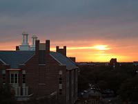 05602 SMU, Collins Center, clouds at sunset